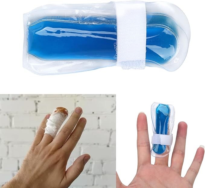 Ejoyous Finger Ice Pack, 3.1in Hot Cold Compress, Lightweight Gel, Blue, Wrap Style, For Finger Injuries, Arthritis, Sports Injuries
