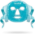 Full Face Gel Mask for Hot & Cold Therapy, Reusable Cooling Bead Mask for Puffiness, Headaches, Facial Relief (Aqua Blue)