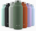 Ello Cooper 40oz Stainless Steel Water Bottle Vacuum Insulated with Straw and Carry Handle, Leak Proof Locking Lid with Soft Silicone Spout, Dishwasher Safe, Acorn Squash
