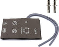 NIBP Cuff with BP12 Connectors for Small Adult, 20.5-28 cm Dual Tubes Reusable PU Brown Replacement Blood Pressure Cuff with Inner TPU Airbag
