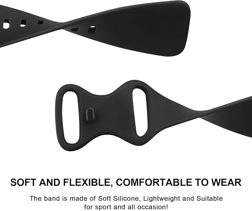 2 Pack Bands for Fitbit Charge 6 Bands Women Men, Classic Soft Straps Replacement Sport Wristbands for Fitbit Charge 5 Fitness & Health Tracker