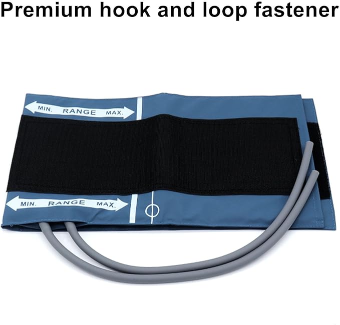 Universal NIBP Cuff for Large Adult, 33-47 cm Double Tube Reusable PU Replacement Blood Pressure Cuff, No Connector