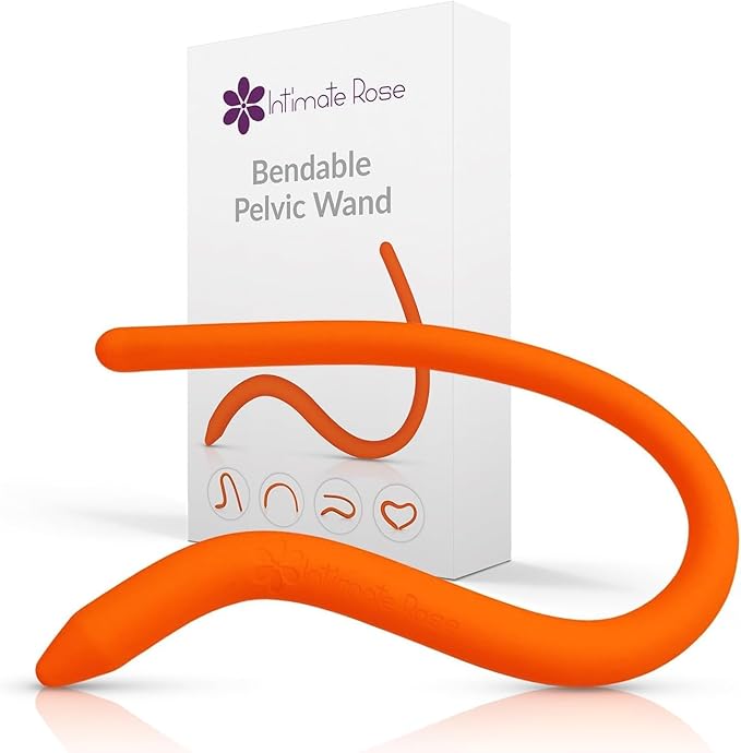 Bendable Pelvic Wand Massager - Flexible Pelvic Floor Muscle Trigger Point Relaxer - Perineal Massage Tool for Pelvic Physical Therapy & Pain Relief, BPA-Free, Latex-Free, Adjustable