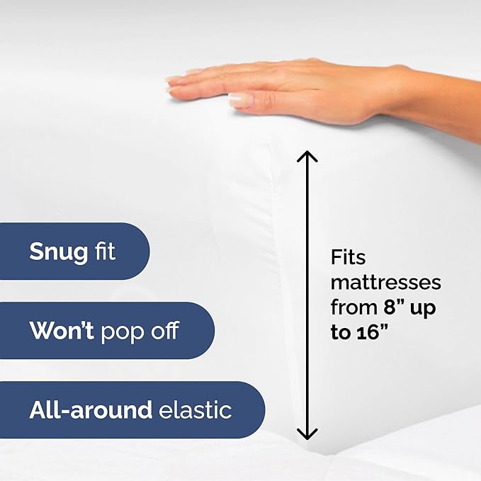 Cal King Size 4 Piece Sheet Set - Extra Soft, Breathable And Cooling Sheets - Hotel Luxury Bed Sheets for Women & Men - Deep Pockets, Easy-Fit & Wrinkle-Free Sheets - Bright White Oeko-Tex Bed Sheets