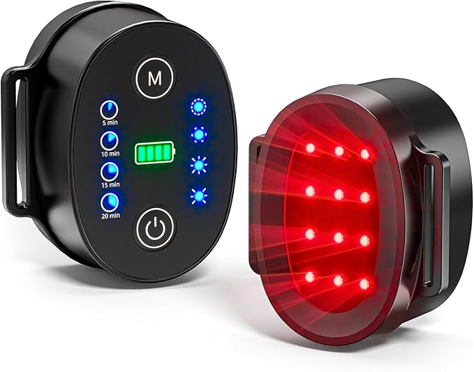 UTK 12-Light Red Therapy Device | 660nm+850nm Dual Wavelength | 4 Modes | 5-20min Timer | Compact & Portable | Gift for Family & Friends
