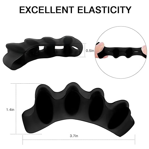 2PCS Toe Spacers for Women and Men, Toe Separators for Pedicure, Bunion Corrector, Hammer Toe Straightener, Plantar Fasciitis, Toe Spreaders for Foot Pain Relief and Foot Health.