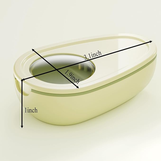Avocado-Shaped Pill Cutter, Splitter for Small & Large Pills, 2-Compartment, Green, 1 Count
