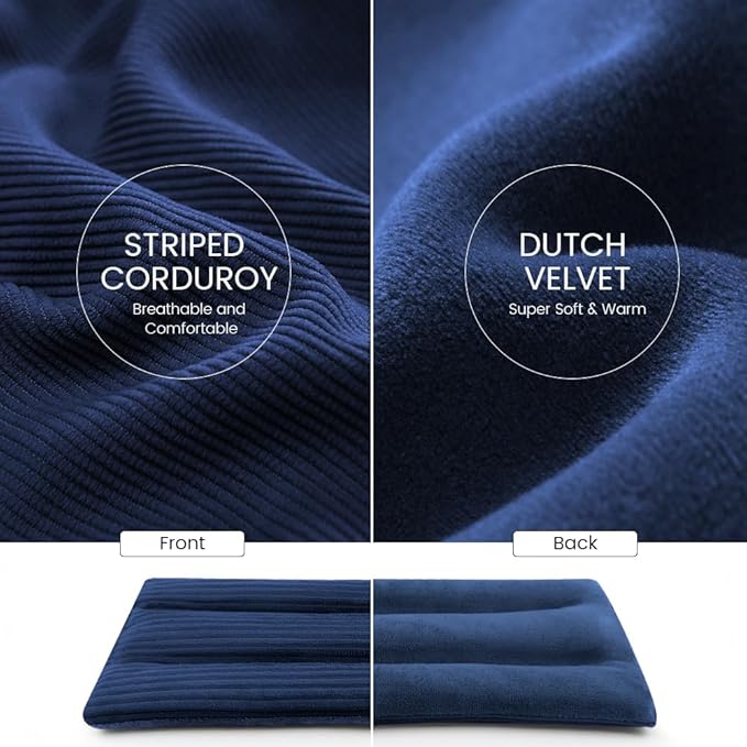 Mini Microwave Heating Pad - 2 Pack, Moist Heat Pack Pillow Warm Compress for Neck, Shoulders, Knee, Wrist, Abdomen (Dark Blue)