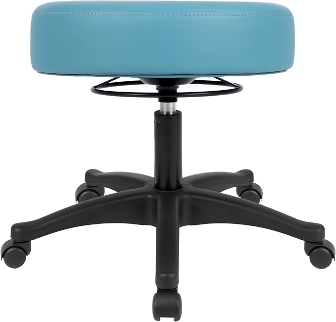 TAKE UR SEAT® All-Purpose Stools with Adjustable Seat and Easy Clean Performance Fabrics for Cleanroom Lab Medical Office Classroom Shop Garage Spa Massage Tattoo (17" Blue)