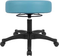 TAKE UR SEAT® All-Purpose Stools with Adjustable Seat and Easy Clean Performance Fabrics for Cleanroom Lab Medical Office Classroom Shop Garage Spa Massage Tattoo (17" Blue)