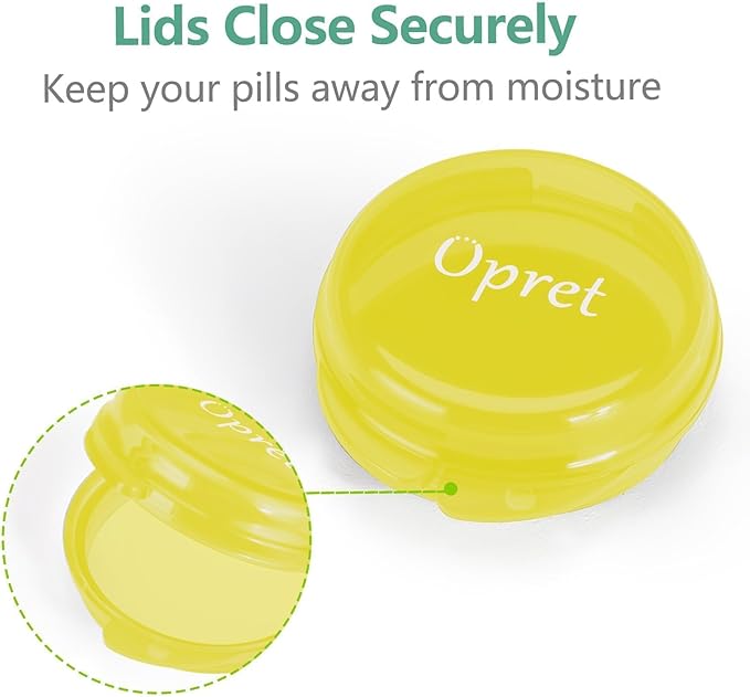 Opret Small Pill Box (3 Pcs), Cute Pill Case Portable for Pocket Purse Briefcase Travel Pills Box Medicine Storage Container Earplug Case