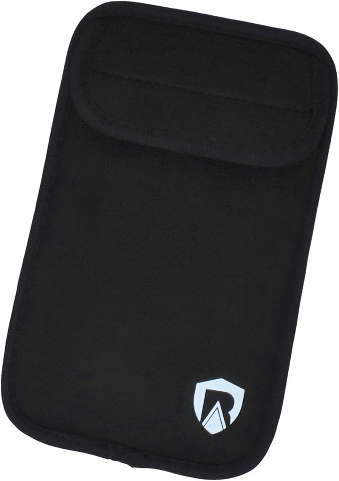 RadiArmor EMF Blocking Cell Phone Sleeve - EMF Blocking Pouch That Fits Most Standard Smartphones - Updated Version (Black, Large)