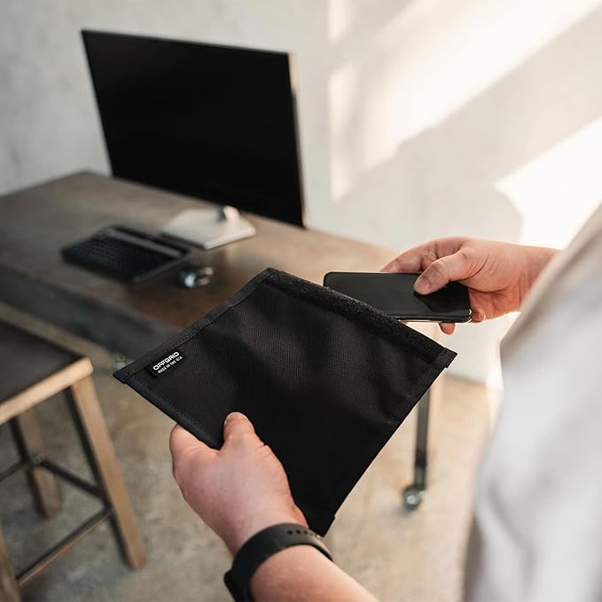 OFFGRID Non-Window Faraday Bags for Phones | Signal Blocking & Anti-Tracking | Made in USA | Fits Smartphones & Key Fobs | Durable ISOTech Fabric | Privacy Protection for Data Security