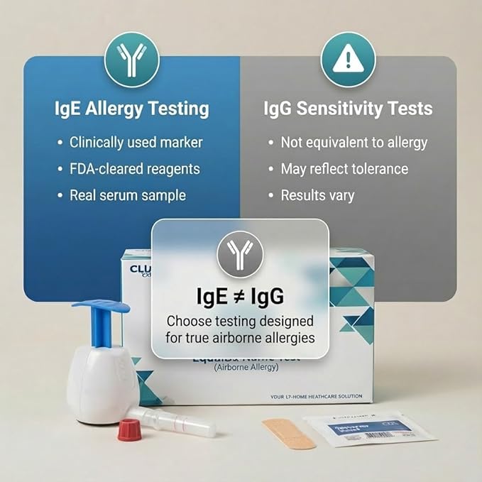 Inhalant Allergy Test - Clinical-Grade Accuracy | Painless Collection for Adults & Kids | Covers Over 90% Indoor and Outdoor Allergy Reactions Including Dust Mites, Mold, Pet Dander, Pollen
