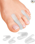 18Pcs Gel Toe Separators for Bunions, Silicone Toe Spacers Bunion Corrector for Feet Women Men Pain Relief, Soft Flared Toe Spreader Straightener for Overlapping Toes(12L+6S)
