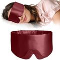 ZIMASILK 100% 22 Momme Mulberry Silk Sleep Mask - Full Silk Filled, Ultra-Soft & Breathable, Face-Hugging Blackout Eye Cover for Sleeping (Burgundy)