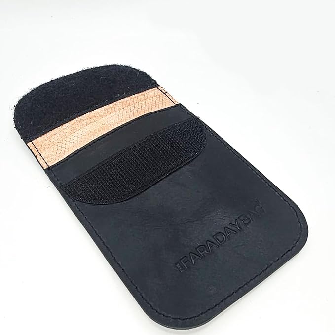 Faraday Key Fob Protector - Real Leather Premium Signal Blocking Pouches - RFID Blocking Car Key Security Shield
