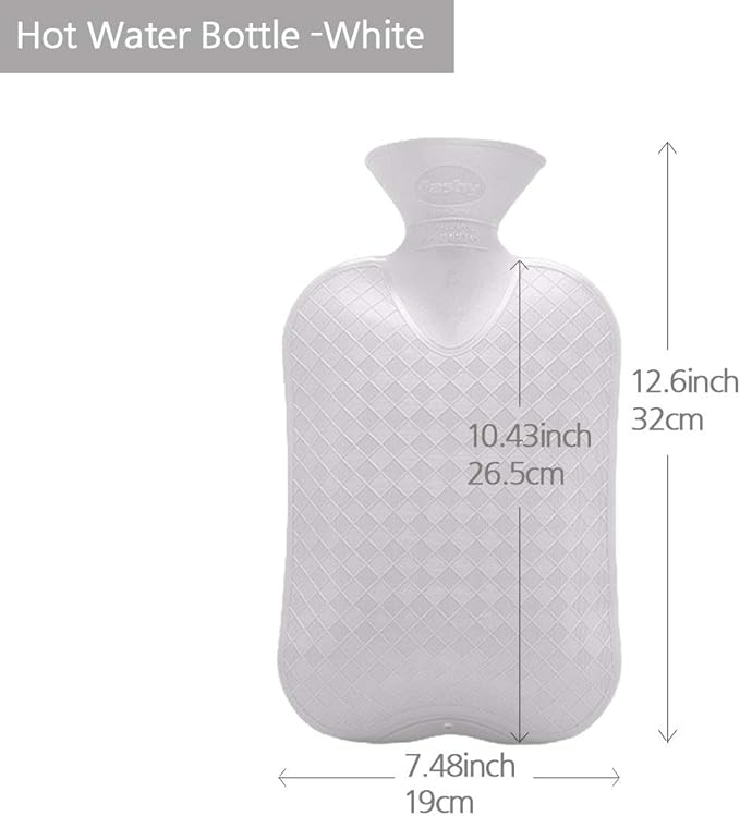 Fashy Hot Water Bottle with Blush Pink Quilted Cotton (67oz / 2L)