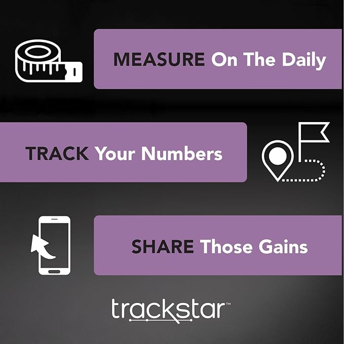 Trackstar Silver Digital Weight Scale | 440 lb Weight Capacity | Trackstar Monitoring App | Bluetooth iOS & Android Compatible | Measure, Track, and Share Results