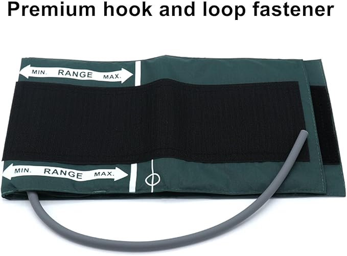 Universal NIBP Cuff with BP12 Connector for Large Adult, 33-47 cm Reusable Single Tube Nylon Replacement BP Cuff with Inner Airbag for Blood Pressure Monitor Machine