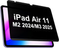 IPROKKO Magnetic Privacy Screen Protector Compatible With iPad Air 11 Inch M4 M3 M2 (2026 2025 2024, 8th 7th 6th), Removable Anti Blue Light Glare Spy Private Filter Black Security Screen Cover for School Office Cafe