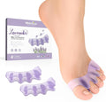 Welnove Toe Separators Spacers for Women - Toe Spacers with Lavender Extract, Toe Straightener for Women Men -Bunion Corrector Toe Stretcher for Yoga Practice - Lavender, 4 Pack