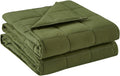 BB BLINBLIN Weighted Blanket Heavy Blanket for Cool & Restful Sleep, Premium Soft Material and Glass Beads (Veridian Green, 60''x80'' 12lbs), Suit for Adult(~110lb) Use on Queen/King Bed