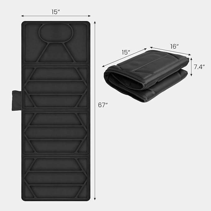 CooCoCo Massage Mat with Heat, Massage Pad with 10 Vibration Motors, Full Body Massager for Neck and Back, Bed Massager for Shoulders, Lumbar, Leg, Gifts for Mom Dad, Birthday Gifts for Men Women