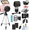 4K/5K Digital Camera – 75MP Vlogging Camera for YouTube, 180° Flip Screen, 18X Zoom, WiFi – Pink Ultimate Kit with 64GB Card, 50" Tripod, Carrying Case, Macro/Wide Lens, Flash & Filters – Acuvar
