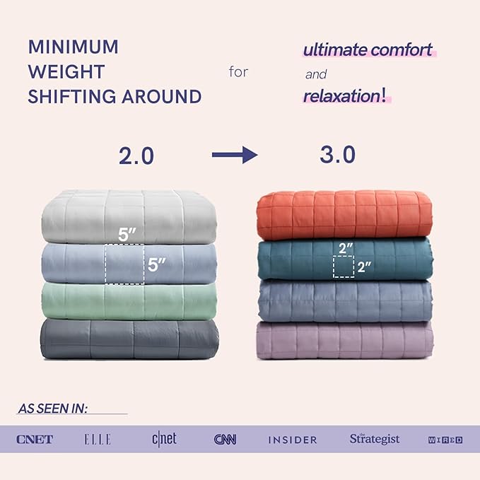 YnM Exclusive 50 lbs Weighted Blanket, Extra Heavy Cotton Bed Blanket for Two Persons, Ideal for Queen or King Bed (88x104 Inches, 50 Pounds, Fuchsia Purple)
