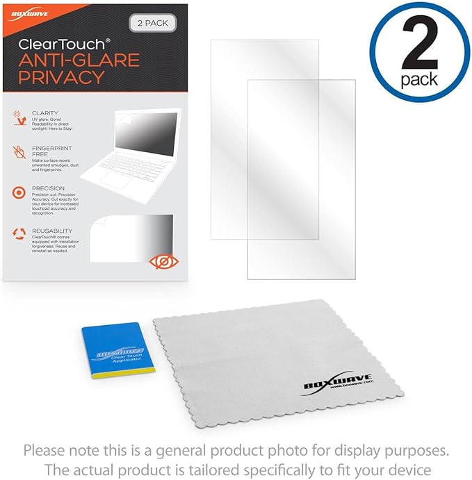 BoxWave Screen Protector Compatible with Skylight Calendar (15 inch) - ClearTouch Anti-Glare Privacy (2-Pack), Privacy Screen Protector Flexible Film Anti-Glare