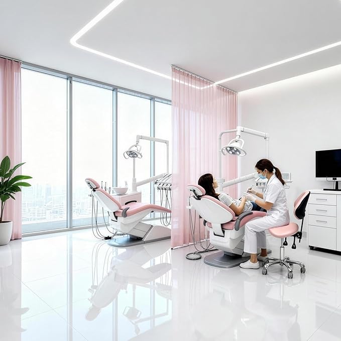 Saddle Stool Rolling Chair for Medical Massage Salon Kitchen Spa Drafting,Adjustable Hydraulic Stool with Wheels (Pink, with Backrest)