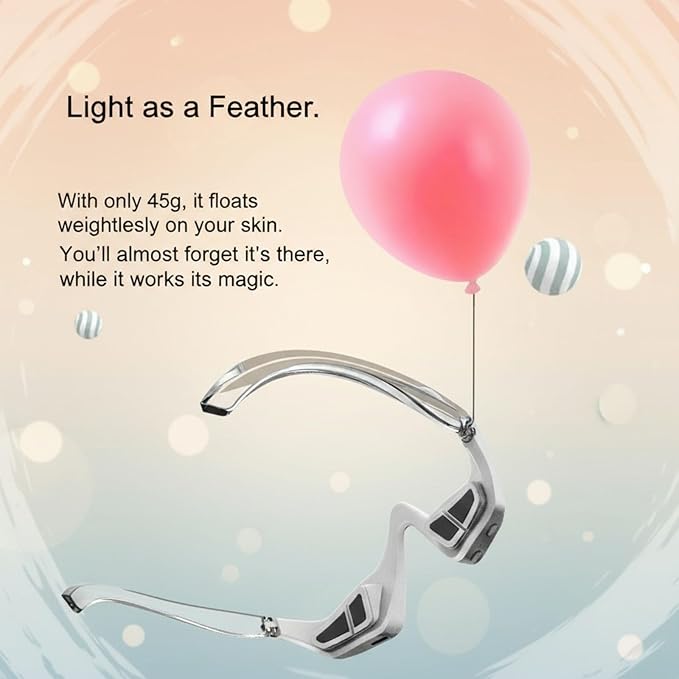 Under Eye Red Light Therapy Glasses with Microcurrent, 4 Treatment Modes for Reducing Dark Circles, Puffiness, Wrinkles & Fine Lines, Rechargeable Eye Massager for Fatigue Relief