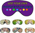 Personalized Eye Mask, Custom Eyeshade Blindfold Add Your Design Image Text Customized Eye Cover with Adjustable Strap for Sleeping Travel Work Naps Blocks Light, Purple