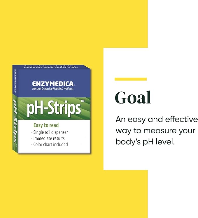 Enzymedica pH Test Strips – Fast & Accurate pH Testing, Easy-to-Read Results,120 Count