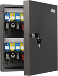 32-Keys Key Lock Box, Wall Mount Key Cabinet with Magnetic Door and Tags, Security Key Holder Lockbox for Home, Garage, Car Key Storage for School, Small Office, Valets, Hotels