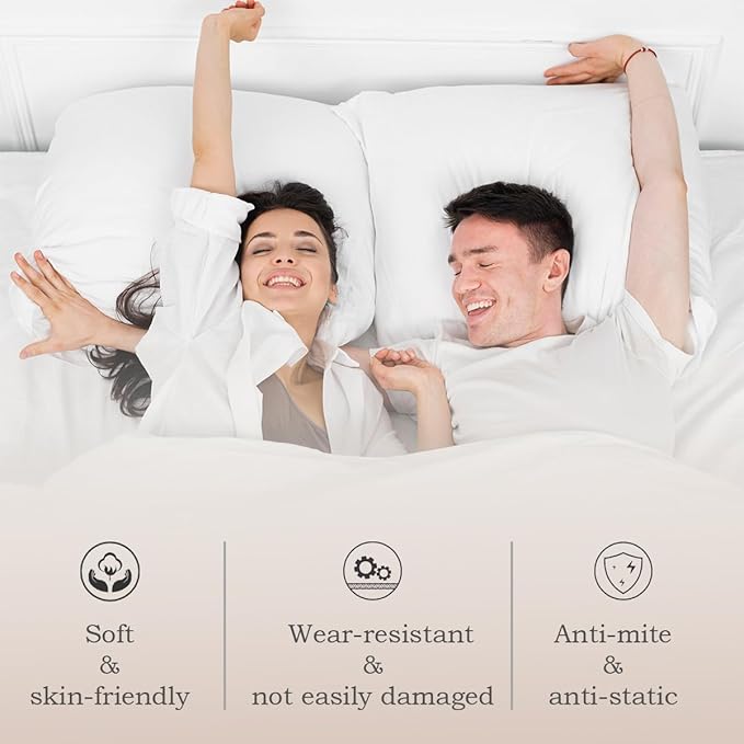Grounding Sheet, Grounding Mat for Bed with Grounding Cord, Reduce Painful, Inflammation, Improves Sleep, 5% Silver Fiber with 95% Cotton, (60x80IN,White)