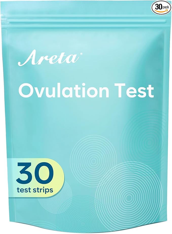 Areta Ovulation Test Strips Kit: 30 Tests | Accurate & Reliable for Women | Fast & Convenient Fertility Tracking | High Accuracy Ovulation Test Kit | Expiration Date 07/11/2026