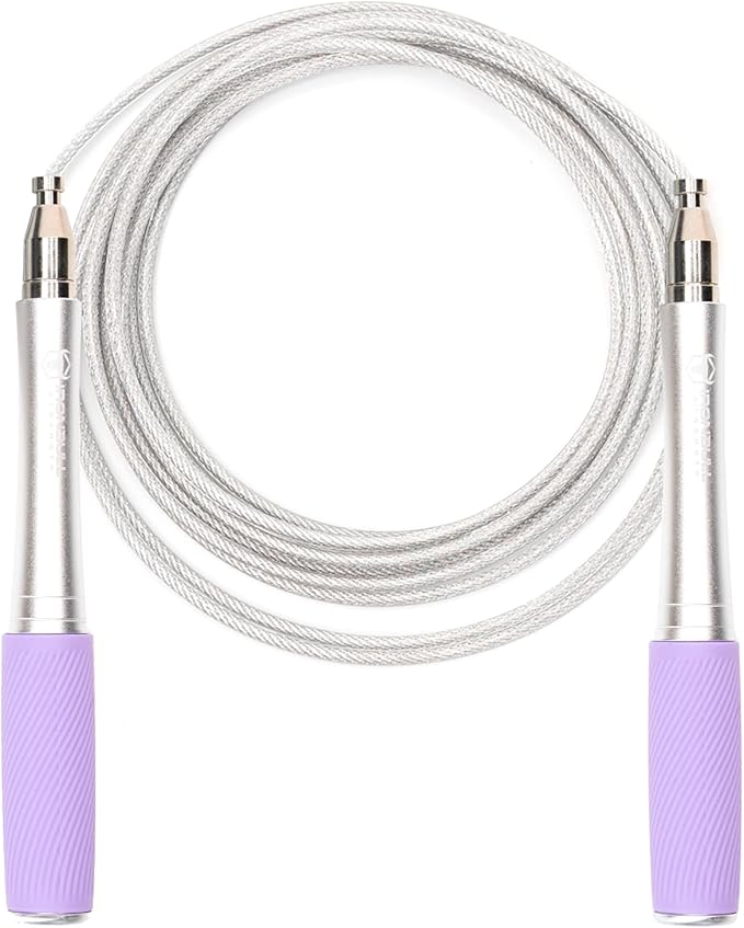 Jump Rope for Men & Women - Ultra-Fast, High Speed Jump Rope - Self-Locking Screw-Free Design with Aluminum Handles and Silicone Textured Grips - Precision Engineered for Maximum Performance - Skipping Rope for Workout Fitness, Cross Training & Home Ex...