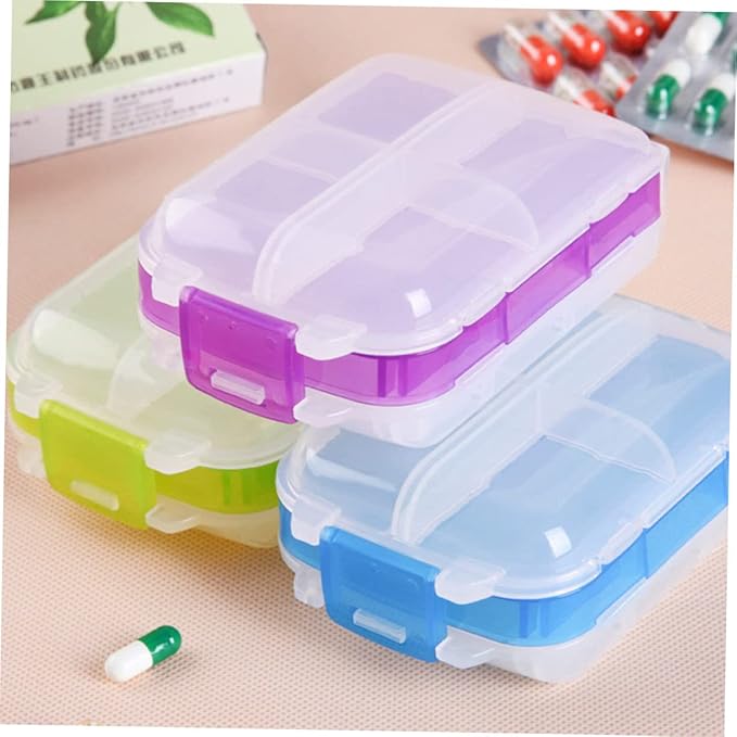 Hemoton 1pc Three-Layer Portable Medicine Organizer Travel Pill Case for Management Compact and Lightweight Design Transparent Lid