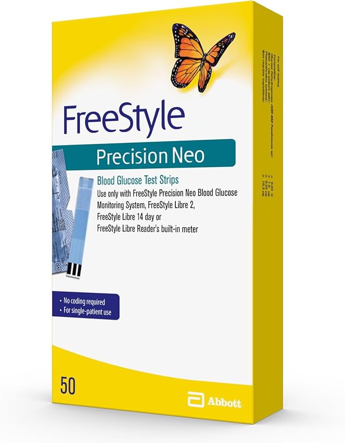 Freestyle Precision Neo Blood Glucose Test Strips, 50 Strips