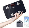 RENPHO Elis Go Travel Smart Scale with BMI, Body Fat, Muscle Mass | 13 Body Metrics via Bluetooth for Health Tracking, with Batteries Included and Protective Case for Hotel, Camping, and Travelers
