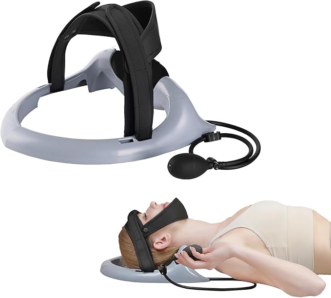 ECOGUN Posture Neck Exercising Cervical Spine Hydrator Pump, Relief for Stiffness, Relieves Neck Pain, Curve Restorer Gray