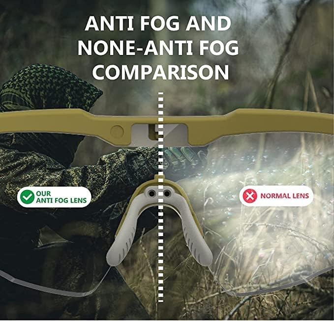 HTS HUNTERSKY Ballistic Tactical Shooting Glasses ANSI Z87+ UV400 Protective Eyewear