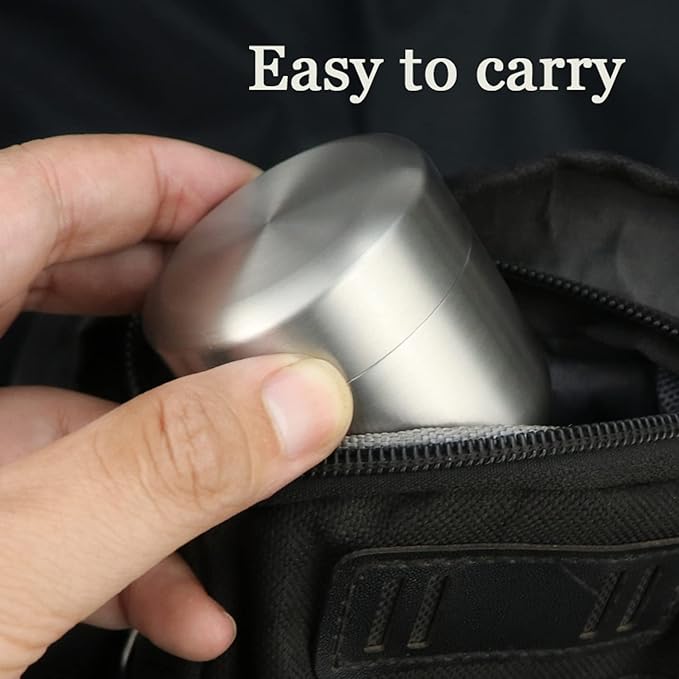 Small Travel Pill Jar, Titanium Pill Container Large, Portable Pill Cases Waterproof Pocket Pill Boxes, EDC Medicine Storage Organizer, Emergency Contraceptive Vitamin Fish Oil Holder