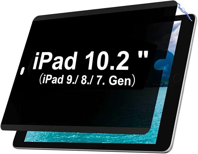 IPROKKO Magnetic Privacy Screen Protector Compatible With iPad 9th 8th 7th Generation 10.2 Inch (2021/2020/2019)& iPad Air 3th & iPad Pro 10.5", Removable Anti Glare Blue Light Spy Filter Private Black Security Cover