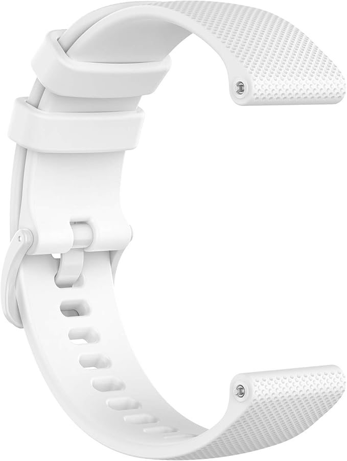 Compatible with Garmin Venu Sq Bands for Women Men, 20mm Quick Release Silicone Replacement Band Wristbands Straps Bracelet Fit for Garmin Vivoactive 3 Music, Forerunner 245 645 (White)