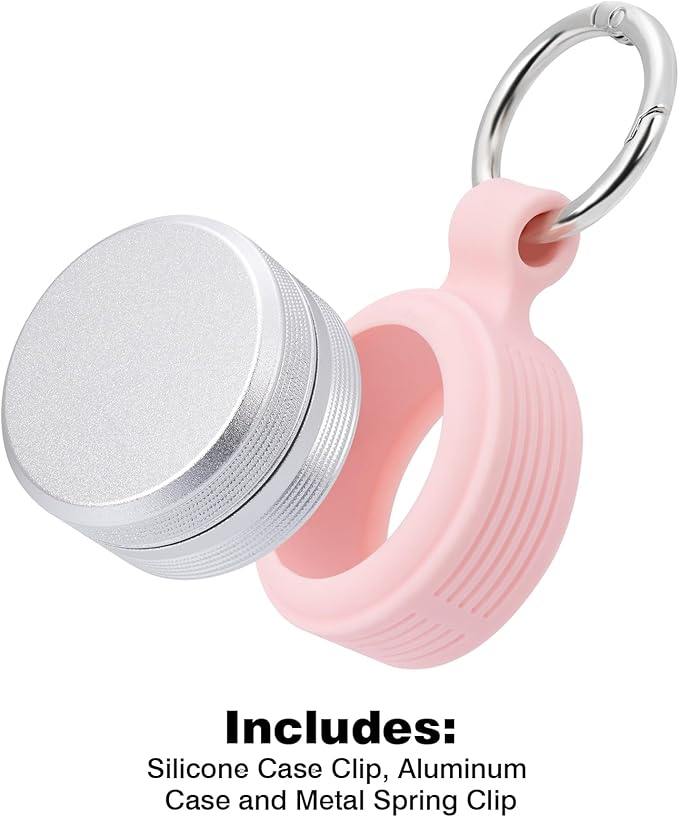 Premium Keychain Case – Small Metal Travel Pill Box, Waterproof Pill Container Pill Holder, Portable Medicine Pill Organizer for Earplugs, Jewelry, Compatible with Loop, Vibes & Eargasm