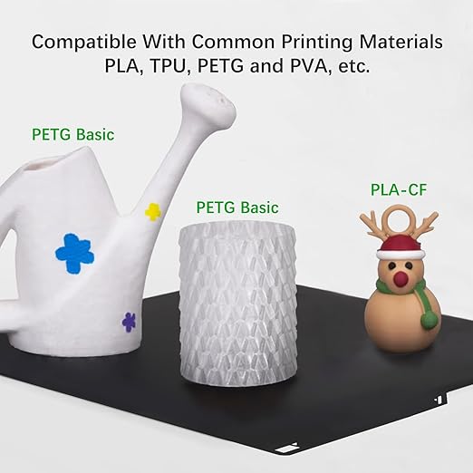 Double Sided Smooth PEI for Elegoo Centauri Carbon/Centauri Carbon 2 Build Plate Carbon Plates 260x271mm Flexible Removable Hardened Steel PLA Plate Heatingbed for Elegoo CC Platforms.