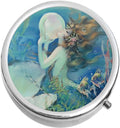 Vintage Mermaid with Pearl Medicine Pill Box